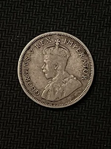 Coin, King George V Emperor, South Africa Shilling, 1929, SILVER .800, Fine Rare - Picture 1 of 2