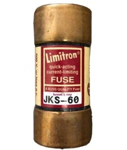 JKS-60 Limitron 60A 600VAC Class J Fuse - Cross w/ A4J --SES - Picture 1 of 1