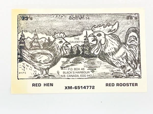 Vintage QSL Card Ham CB Amateur Radio The Gaudet's Red Hen Rooster XM-6514772 - Picture 1 of 2