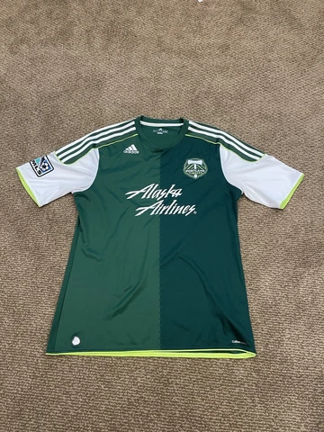 Adidas MLS Portland Timbers 2012 Men’s Size XL Soccer Jersey Alaska Airlines Cover