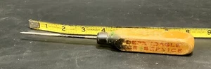 Vintage wooden ice pick DEPENDABLE ICE SERVICE  GOOD CONDITION! coal - Picture 1 of 4