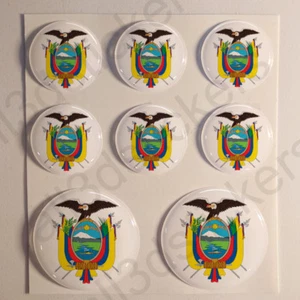 Pegatinas Ecuador Escudo de Brazos Gel Cúpula Resina 3D Ecuador Vinilo Calcomanías - Imagen 1 de 1