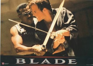 1998 WESLEY SNIPES STEPHEN DORFF BLADE VINTAGE LOBBY CARD #4