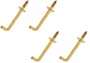 4 Pcs Shoulder Hooks 1-1/2" (38mm) Solid Brass STANLEY 75-8540 - Picture 1 of 5