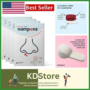 24 Nosebleed Stoppers with Clotting Agent for Fast Relief - Trusted First Aid - Picture 1 of 11