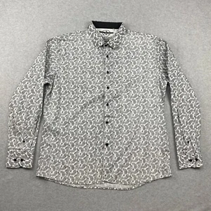 Barabas Button-Up Shirt Mens XL Black White Paisley AOP Classic Fit Long Sleeve - Picture 1 of 12
