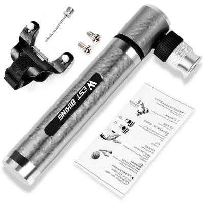 WEST BIKING Schrader Presta Valve MTB Road Bike Mini Ball Pump Inflator 160PSI - Image 1 of 4