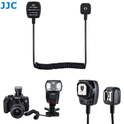 JJC 1.4m TTL Off-Camera Flash Sync Cord for Canon 600EX-RT 580EX 430EX II 270EX - Image 1 of 4
