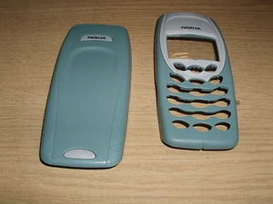Véritable housse fascia avant arrière originale Nokia 3410 boîtier turquoise qualité A/B - Photo 1 sur 1