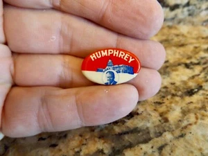 Hubert Humphrey Minnesota (D) US Senator 1948-64, 1970-78 political pin button - Picture 1 of 9