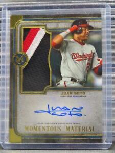 2019 Topps Museum Collection Juan Soto Momentous Gold Game Used Patch Auto #1/5