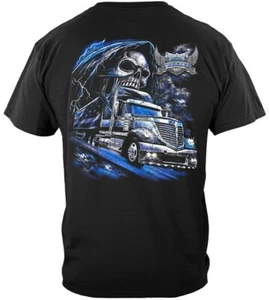 New AMERICAN TRUCKER SKULL SHIRT TRUCKING T SHIRT - Picture 1 of 2