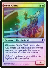 Ondu Cleric FOIL Zendikar PLD White Common MAGIC THE GATHERING CARD ABUGames