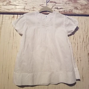 Vtg Handmade Baby Girl Doll Child Dress White Size 1 Year - Picture 1 of 7