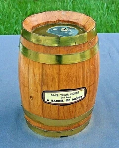 De Colección Publicidad Madera y Latón Barril BANCO First National Bank of Wauchula Fla. - Imagen 1 de 7