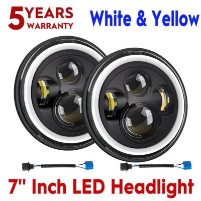 2x Faros LED redondos de 7" para MG Midget 1969-1979 MG 1969-1981 haz alto bajo con DRL Foto 1 de 4