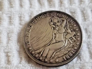 Hobo souvenir Token of Hot Girl on Fla. Beach - Picture 1 of 2