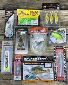 New Fishing Lot of Assorted Lures with Crankbait, Spinnerbait, Soft Plastics