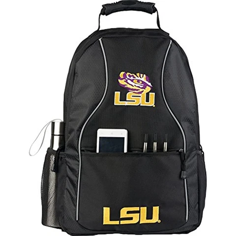Concept One NCAA LSU Tigers Elite Backpack, 19-Inch, Black Cover