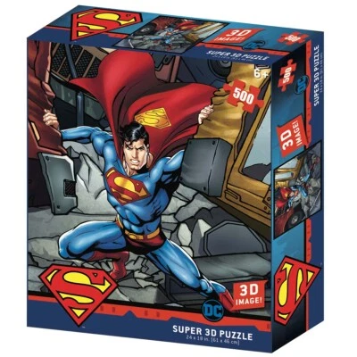 Lenticular Prime 3D 500 piece Puzzle DC Superman Strength  - Image 1 of 2