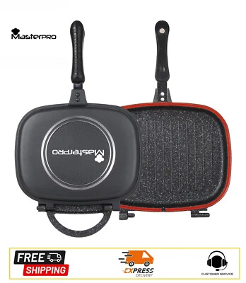 MASTERPRO Double grill padella doppia alta 30x24x12cm pressofuso linea Assado - Immagine 1 di 4