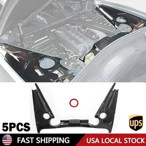Carbon Fiber Engine Bay Panel Cover Frame For Chevrolet Corvette C8 2020-2024 - Picture 1 of 13