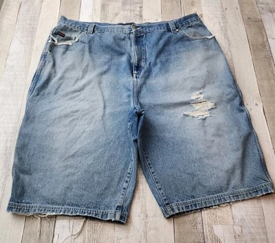 Y2K Fubu The Collection Distressed Denim Carpenter Shorts Men's 46x14 - Image 1 of 4