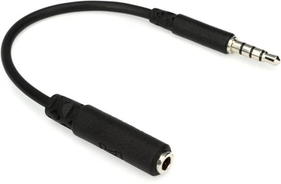 Adaptador para teléfono inteligente Hosa MHE-158 3,5 mm TRRS hembra a delgado 3,5 mm TRRS macho Foto 1 de 3
