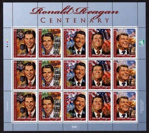 MARSHALL ISLANDS, SCOTT # 980, FULL MNH SHEET - USA PRESIDENT RONALD REAGAN 2011 - Bild 1 von 1