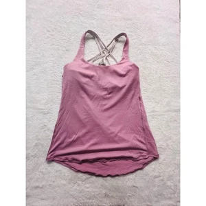 Lululemon Tank Top Criss Cross Back Activewear Workout Athletic Built-In Bra - Picture 1 of 10