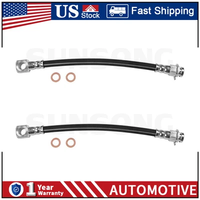 前刹车液压软管 2x 适用于 1986 - 1988 道奇 D100 - Sunsong — 第 1/4 张图片