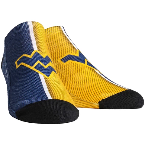 Women's Rock Em Socks West Virginia Mountaineers Campus Stripe Ankle Socks Cover