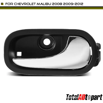 Manija de puerta interior negra y cromada para pasajero trasero Chevrolet Malibu 2008-2012 Foto 1 de 4
