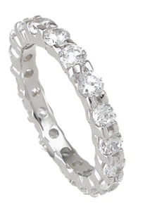 Elegante anillo de banda de eternidad aniversario de 1,00 quilates para mujer talla 5-9 - Imagen 1 de 5