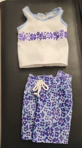 Ken 1998 Beach Outfit Purple And White - Picture 1 of 4