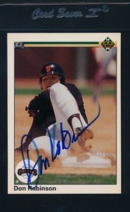 1990 Upper Deck #616 Don Robinson Padres Signed Auto *25314