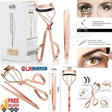 HFun Eyelash Curler & Eyebrow Tweezers & Silicone Pads Shaping Makeup Tool New