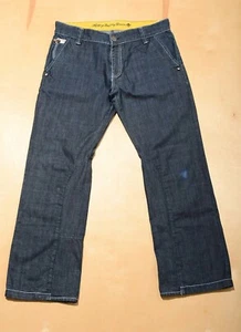 Henleys Luxury Denim Mens Straight-Leg Dark-Blue Wash Denim Jeans 34 x 31 UK - Picture 1 of 8