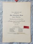 Old Hollywood Christmas Show Card Bristish War Relief Assn Of So Calif 1940