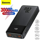 Baseus 30000mAh Power Bank USB Type-C 20W Backup External Battery Fast Charger