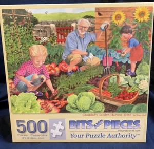 BITS AND PIECES 500 Pieces Puzzle,  Grandad's Garden Harvest Time COMPLETE - Picture 1 of 4