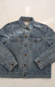 Todd Snyder SELVEDGE Crop DENIM JACKET IN WORN WASH Medium OU1382759 Slim Fit - Picture 1 of 9