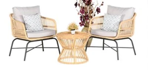 Garten Möbel Set3tlg Sofagarnitur Terrass Sessel Couchtisch Hochwertiges Lounge - Bild 1 von 1