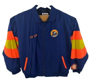 Vintage Nascar Tide Racing Team Ricky Rudd #10 Jacket Coat USA Mens Large 90s - Picture 1 of 17