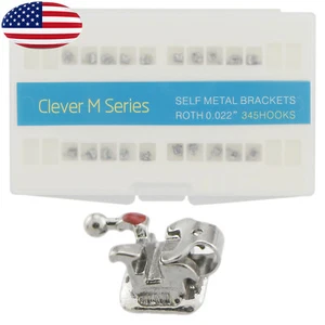 Orthodontic Self-Ligating Brackets 022 Roth GAC Style In-Ovation Braces 345 Hook - Picture 1 of 11