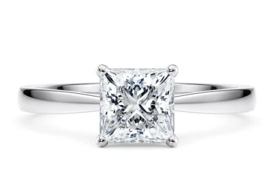 IGI F-VS1 1.50 CT Princess Lab Grown Diamond Solitaire Engagement Ring 14k Gold - Image 1 of 4