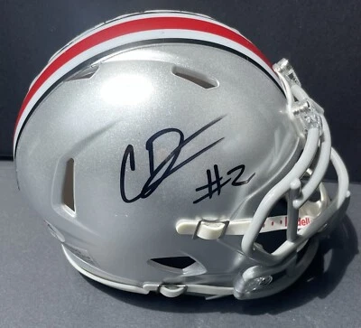 Caleb Downs Signed Autographed Ohio State Buckeyes Mini Helmet Psa/Dna Coa Champ - Image 1 of 2