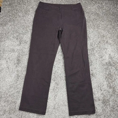 Eileen Fisher Pants Womens Medium Brown Straight Leg Stretch Casual Comfort - Image 1 of 4