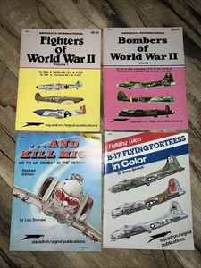 (4) Squadron Signal Books WWII Aircraft Bombers,Fighters, B17 Fortress, Vietnam - Picture 1 of 7