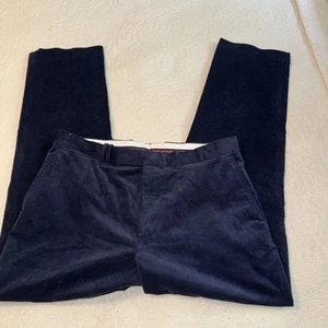 Polo Golf Ralph Lauren Corduroy Pants Men 34x32 Navy Blue Straight Leg 99% Cotto - Picture 1 of 13